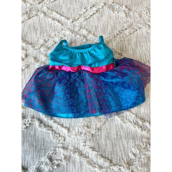 Build A Bear Workshop BABW Satin Pink Sleeping Bag and Blue Cheetah Dress - Picture 7 of 10